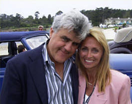 Lucinda with Jay Leno at Pebble Beach!